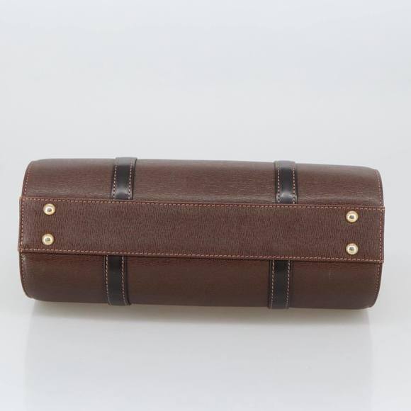 BURBERRY Hand Bag Leather Brown Gold Auth yk16155 - Picture 5 of 16